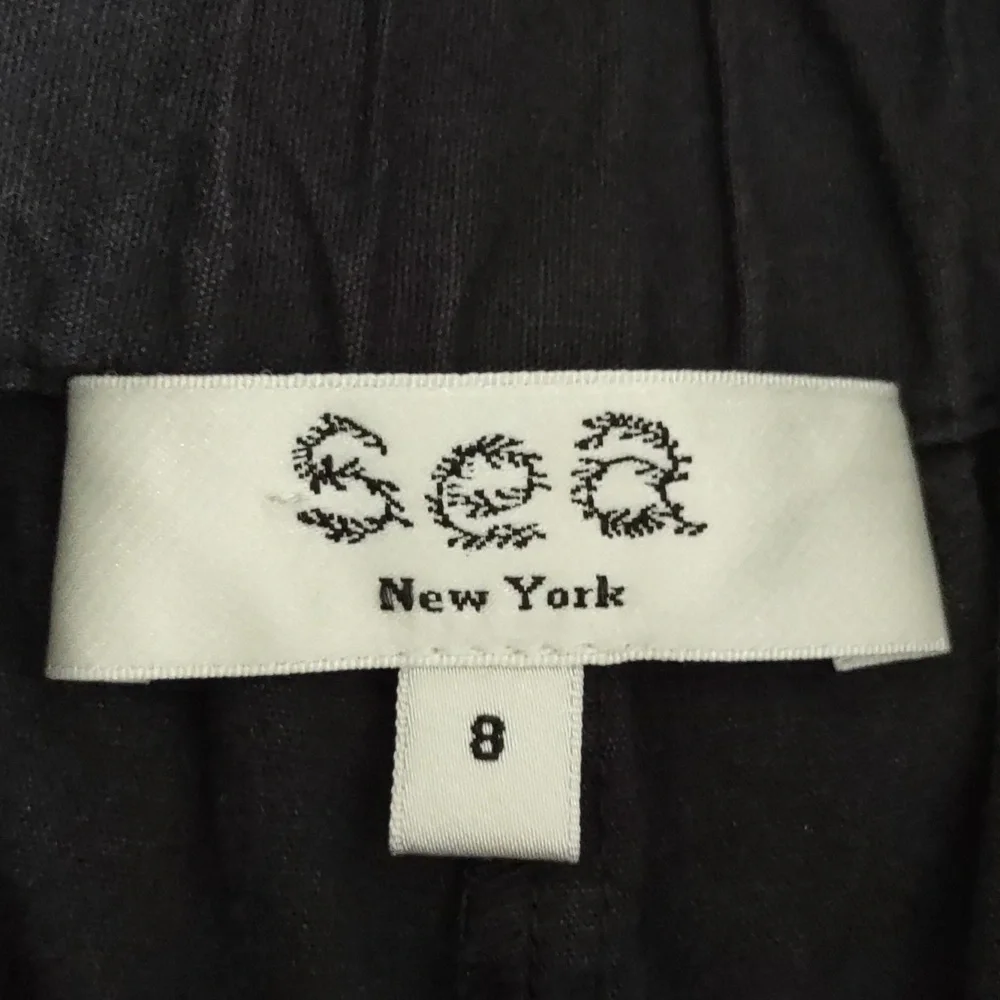 Sea New York Size 8 Kiara Light Black High Rise 100% Cotton Eyelet Shorts - Picture 4 of 16